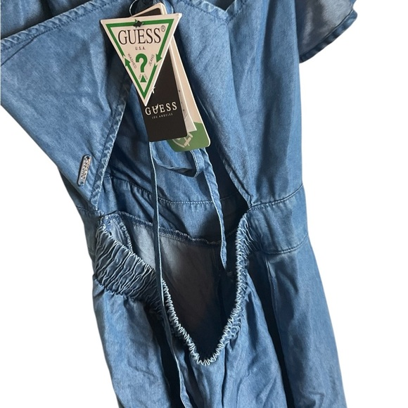 GUESS Combination Glad Jumsuit Size small Stylish Blue Backless Jumpsuit - Picture 8 of 10